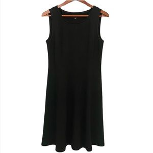 Spense Black Sleeveless Seam A-Line Dress Knit Business Career Office Work 6